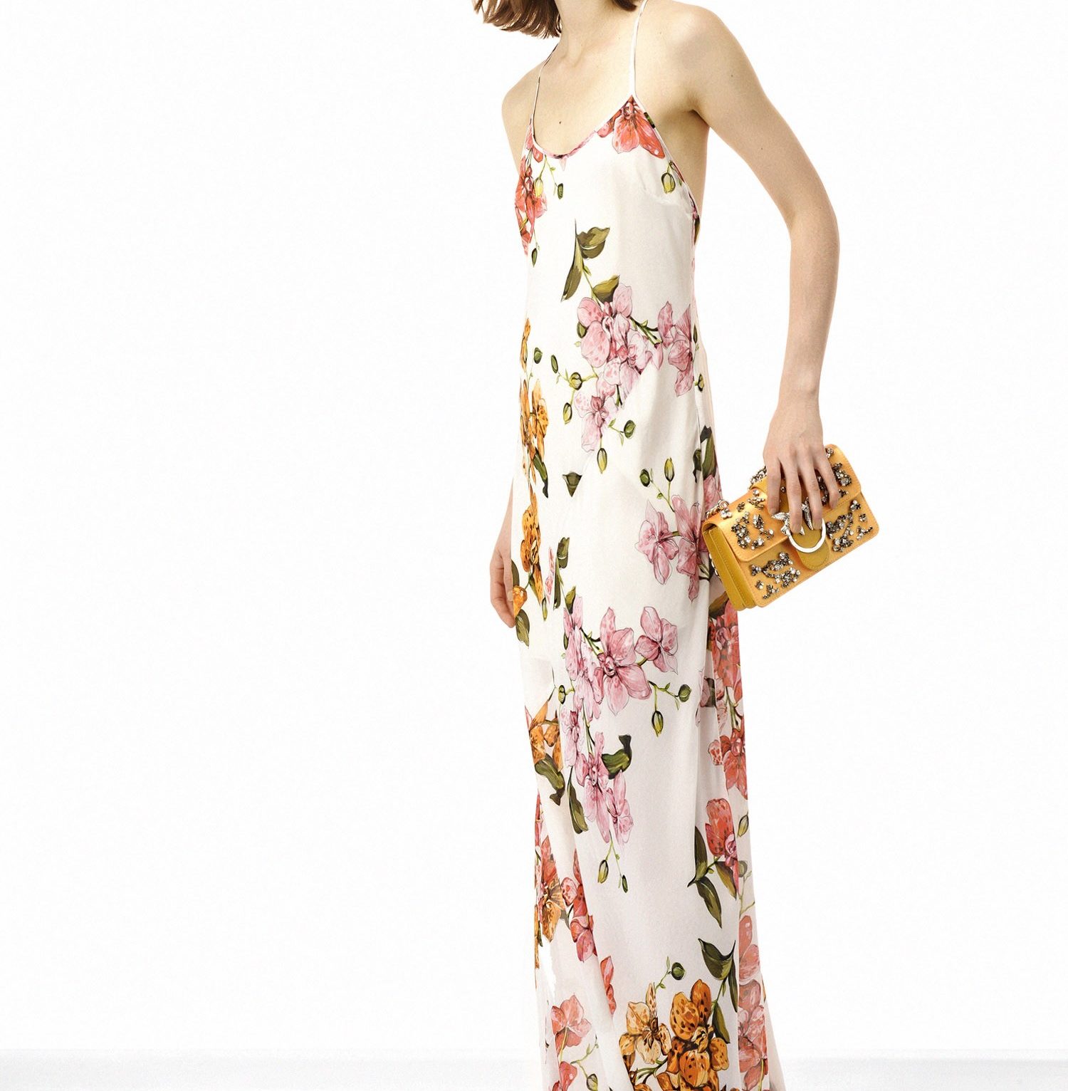 Vestido largo estampado