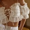 Anabelle eyelet crop top