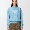 Sudadera de algodón con logo en las mangas