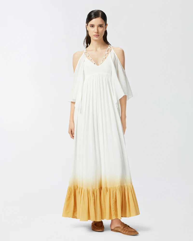 Vestido largo suelto con degradado