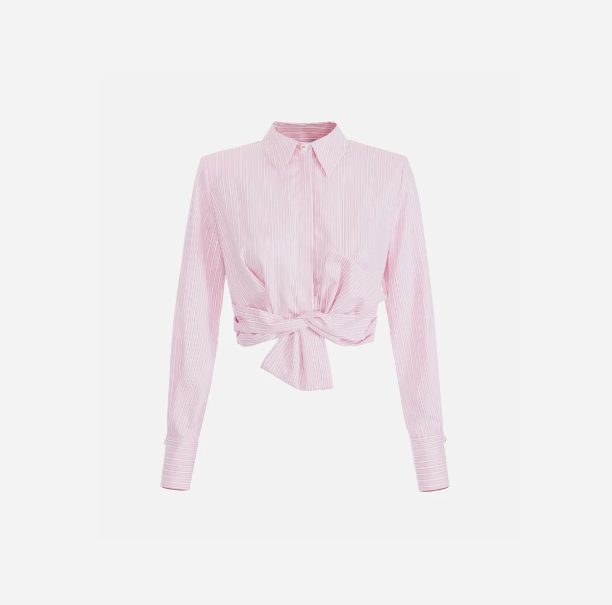 Camisa de popelin de algodón con lazo - Imagen 5