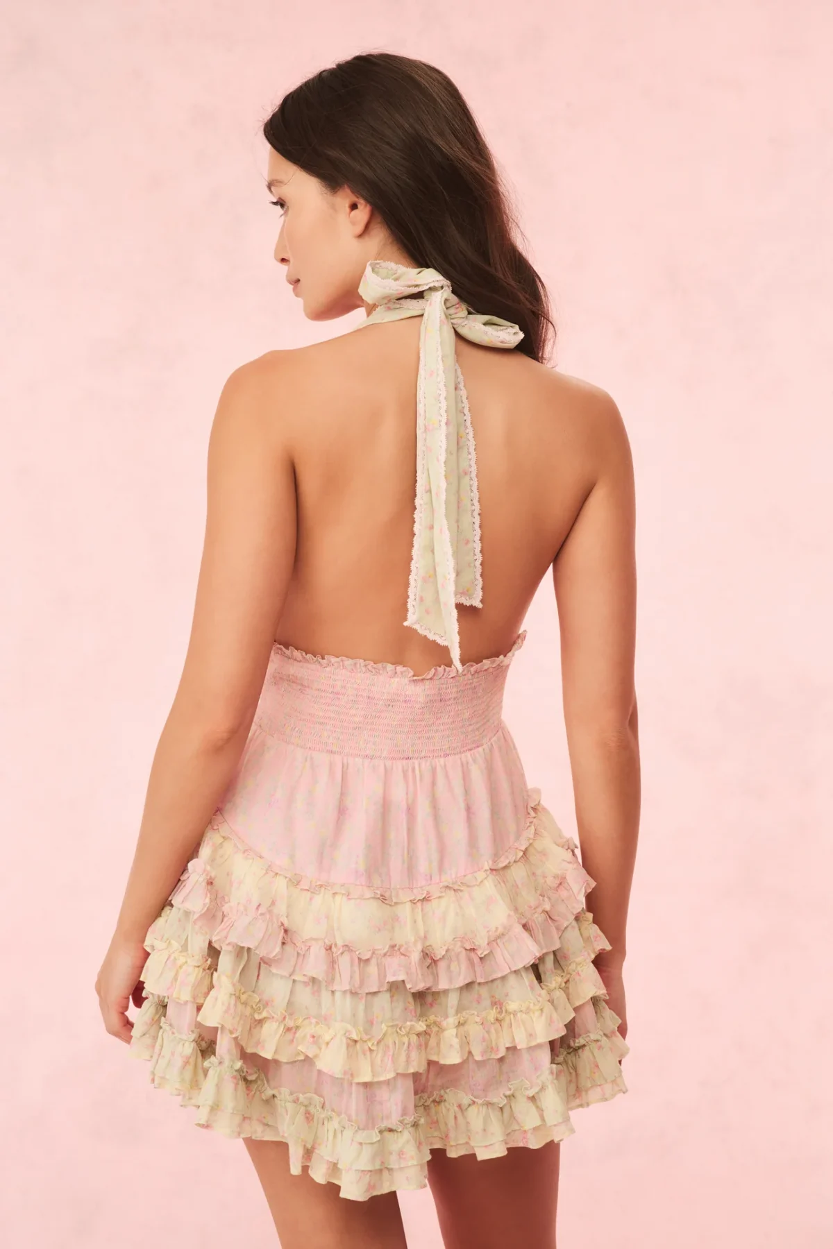 Quintelle cotton mixed print mini dress - Imagen 3