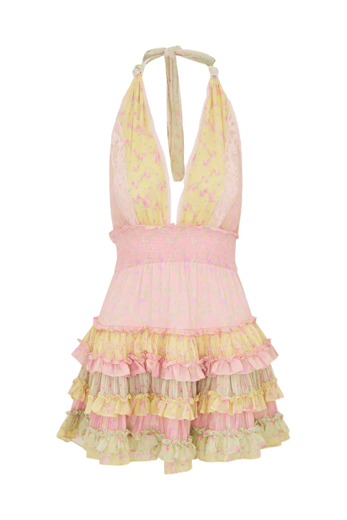 Quintelle cotton mixed print mini dress - Imagen 5