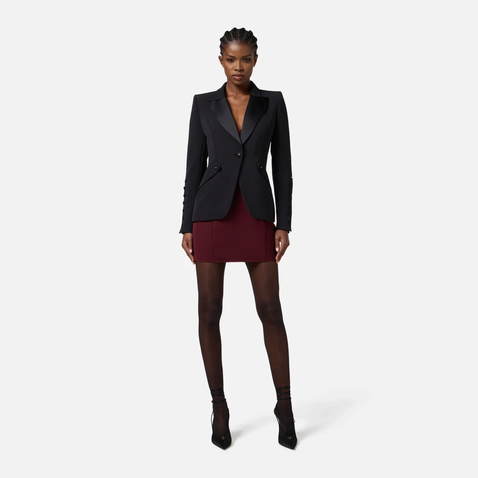 Chaqueta smoking de crepe ligero