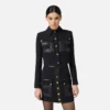 Chaqueta de doble crepe con detalles logotipo
