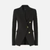 Blazer con detalle de botones dorados