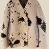 Piebald jacket sin cuello