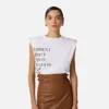 Camiseta con estampado de letras