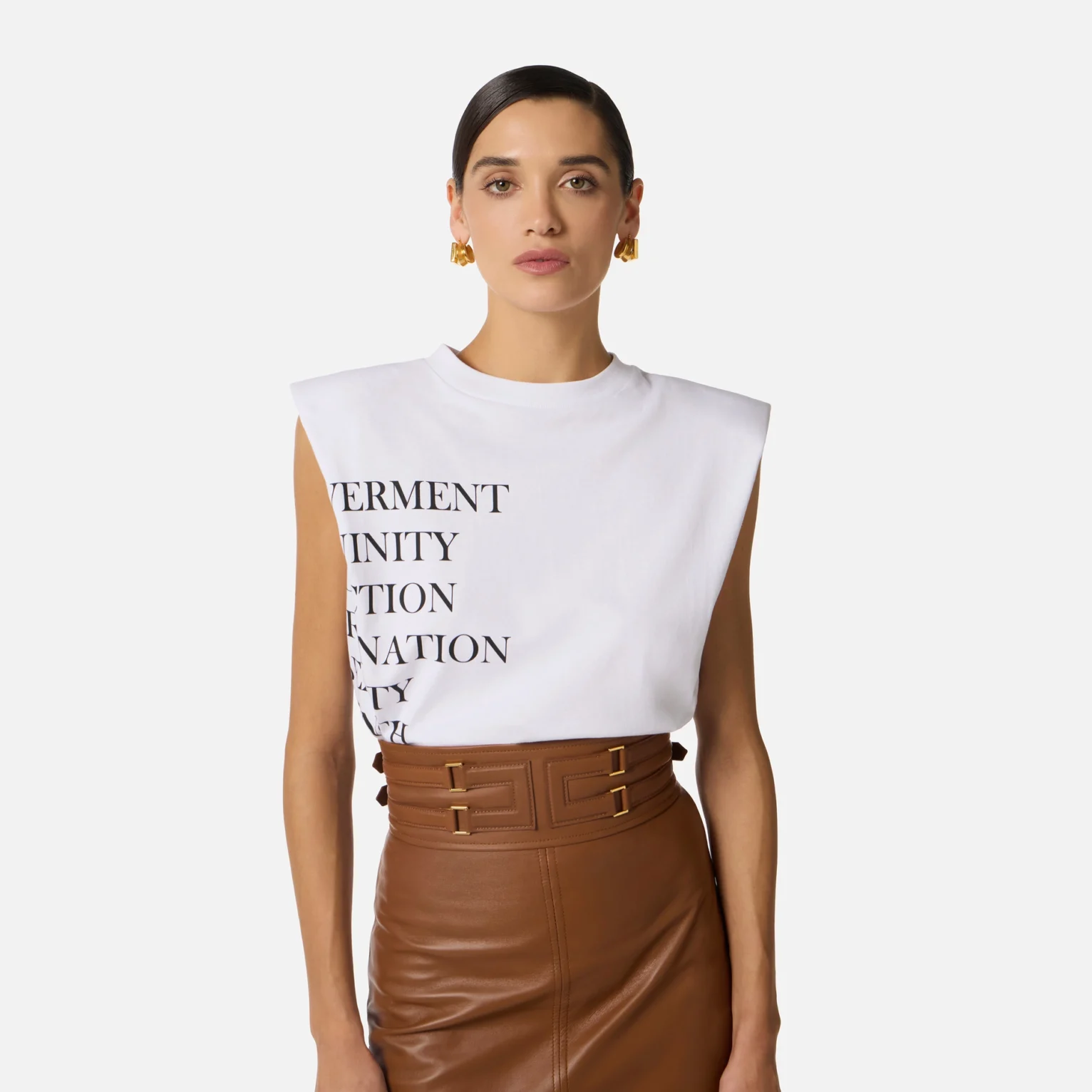 Camiseta con estampado de letras