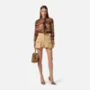 Short de gabardina de algodón con bolsillos grandes