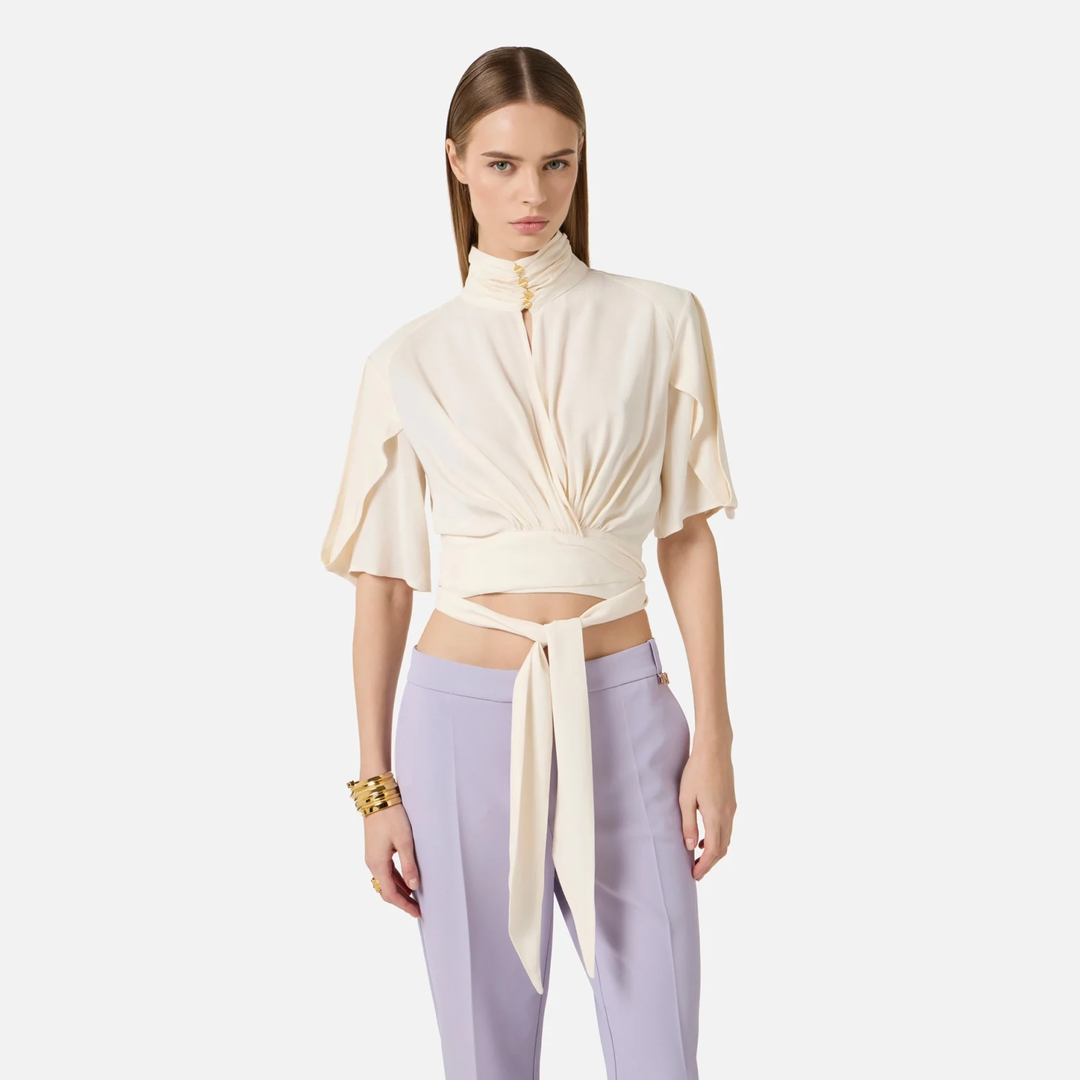 Blusa de georgette de viscosa