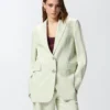 Chaqueta de botonadura sencilla efecto rústico