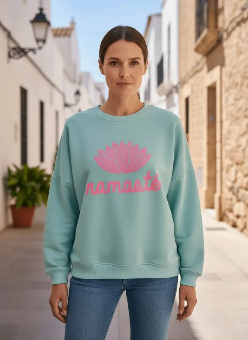 Sudadera Roundneck namasté peace