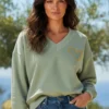 Sudadera V-neck love hapiness