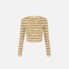 Cardigan de punto de rayas