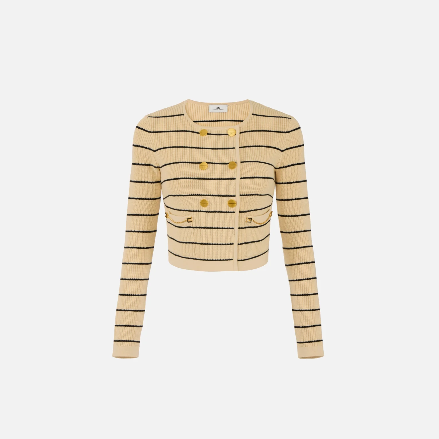 Cardigan de punto de rayas