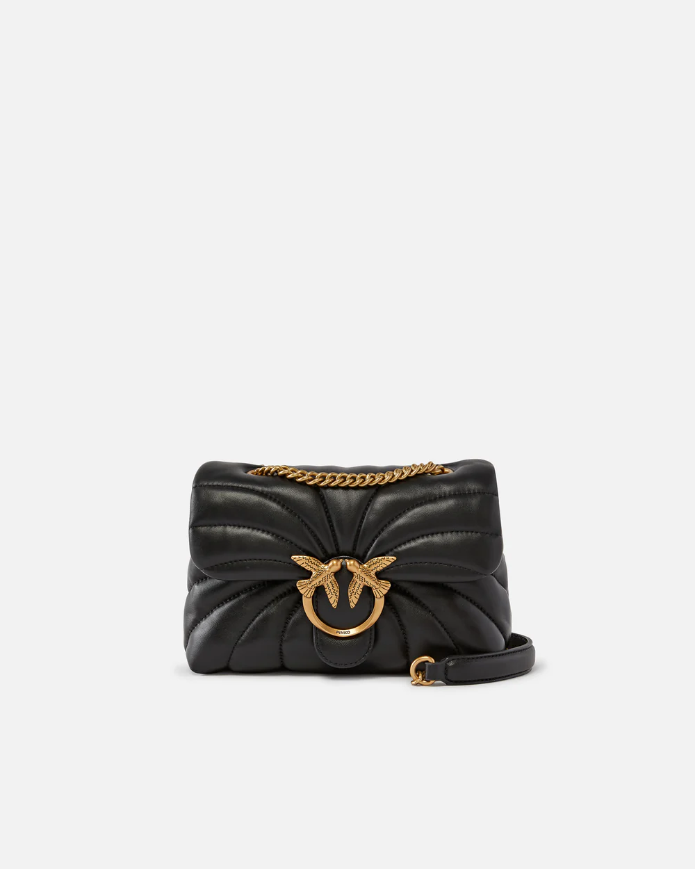 Minibolso love bag butterfly con bandolera de napa negro