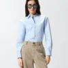 Camisa cuadrada de popelina
