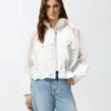 Chaqueta técnica con aplicaciones transparentes