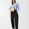 Pantalones workwear con aplicaciones transparentes