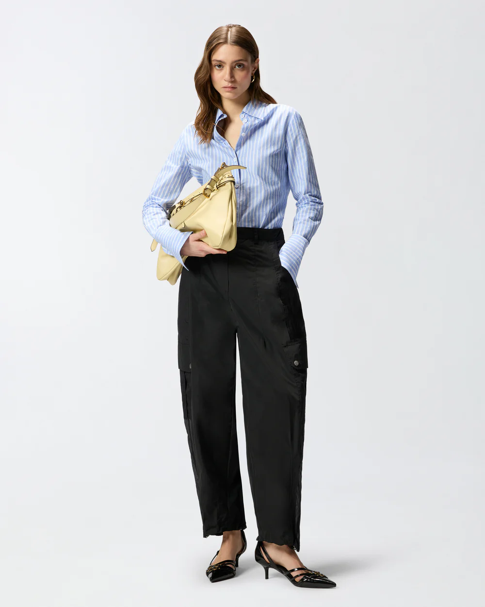 Pantalones workwear con aplicaciones transparentes