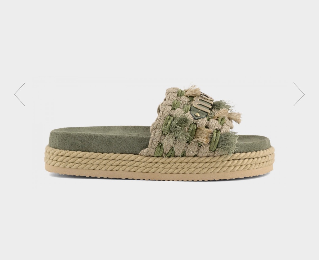 Mou monoband rope sandal fringes