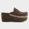 Mou clog leather overstich DPBRO
