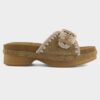 Mou low heel wood clog with buckle COG