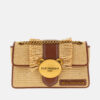 Bolso teddy it bag straw fringes brown