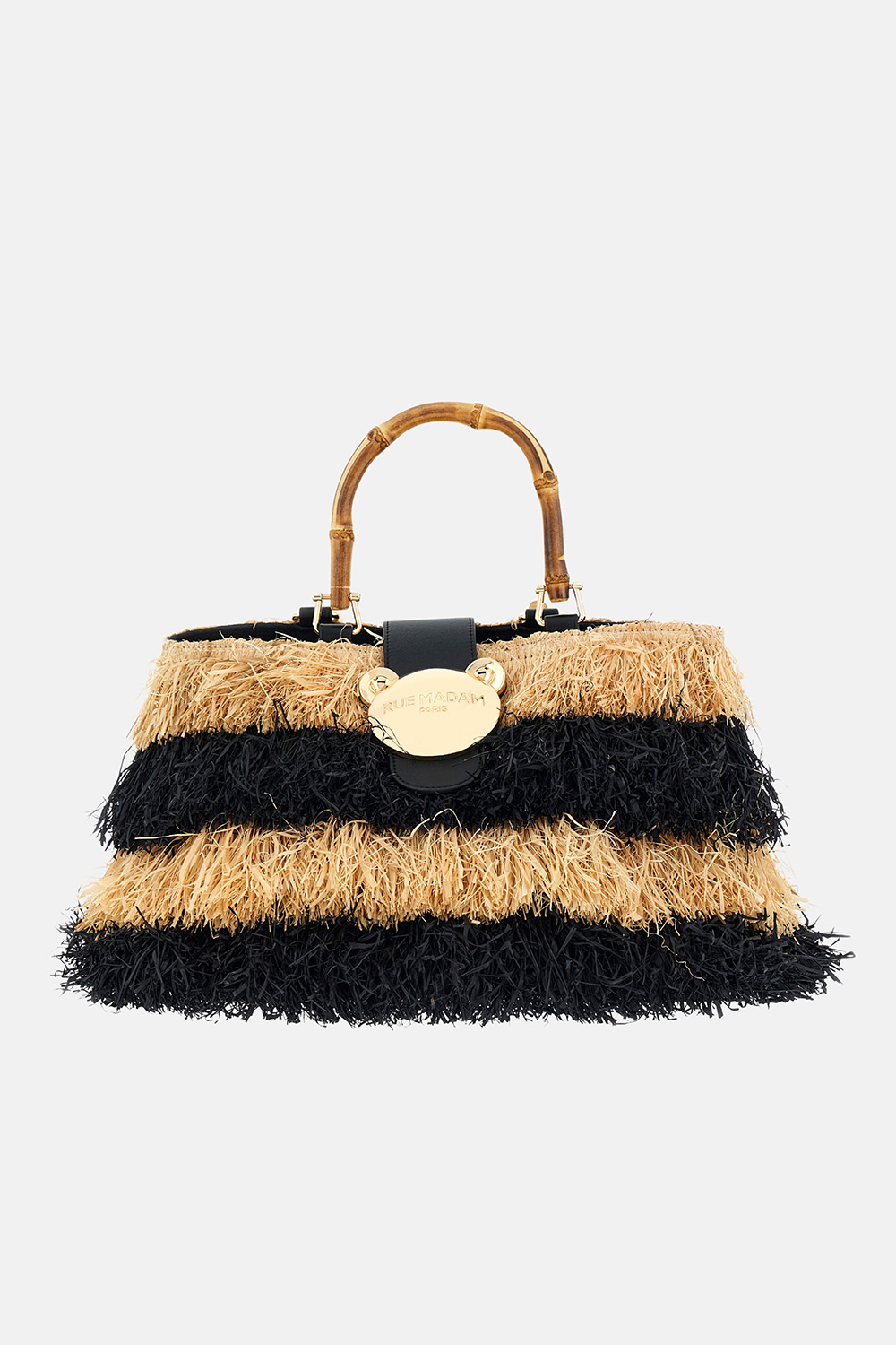 Bolso riad fringes basket black