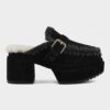 Mou platform clog buckle BKBK