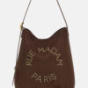 Bolso le sac bucket suede brown