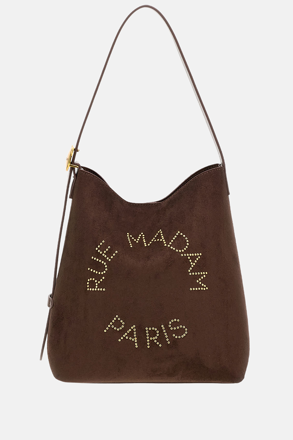 Bolso le sac bucket suede brown