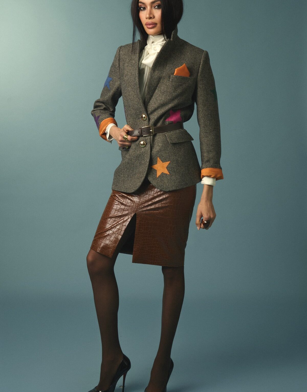 Stars of color blazer